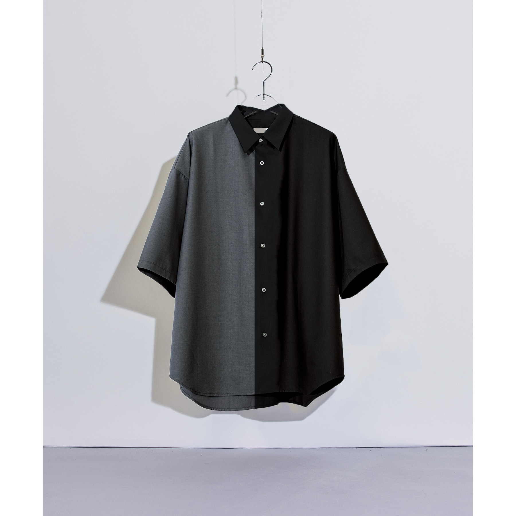 ティーケー タケオ キクチ(tk.TAKEO KIKUCHI)のTRレギュラーカラー半袖シャツ ブラック(519)