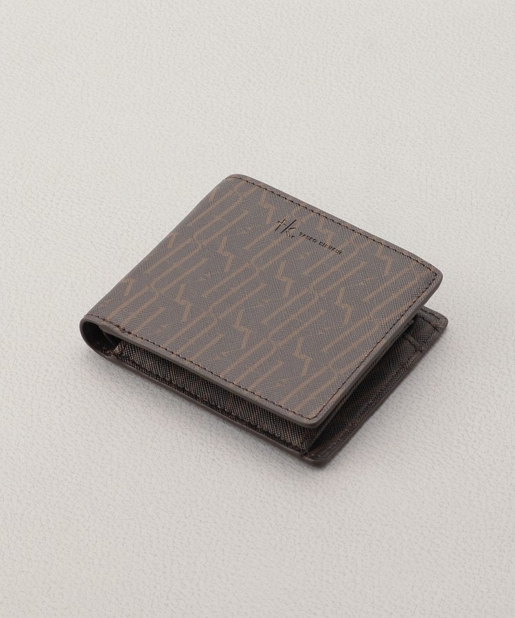 ティーケー タケオ キクチ(tk.TAKEO KIKUCHI)のサフィアーノPVC二つ折り財布 タバコブラウン(455)