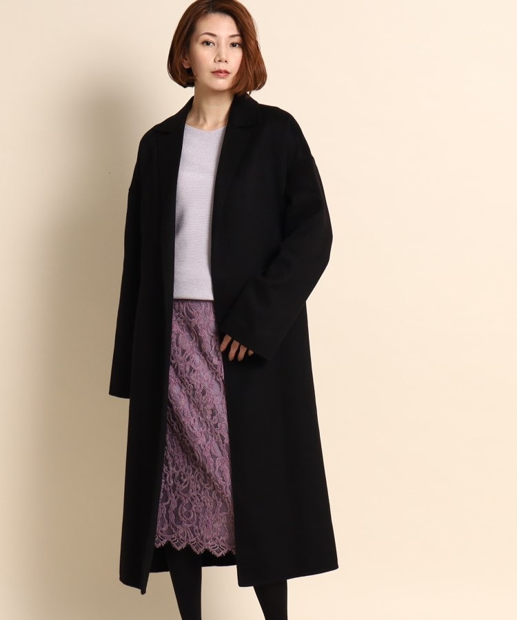 【上品/ロング丈】カシミヤ100%リバーコート