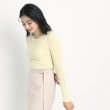 クードシャンス(COUP DE CHANCE)の【洗える】薄リブニットプルオーバー ライトイエロー(030)