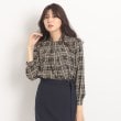 クードシャンス(COUP DE CHANCE)の【洗える】チェック柄ボウタイ風ブラウス15
