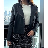 羊革】女性らしい雰囲気にこだわったレザーブルゾン(ライダース 羊革】女性らしい雰囲気にこだわったレザーブルゾン(ライダース