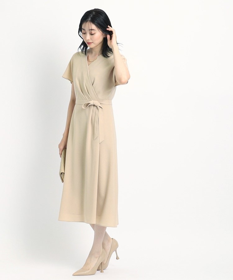 クードシャンス(COUP DE CHANCE)の【洗える／日本製／清涼感】夏におすすめ！女性らしいカシュクール風デザインワンピース2
