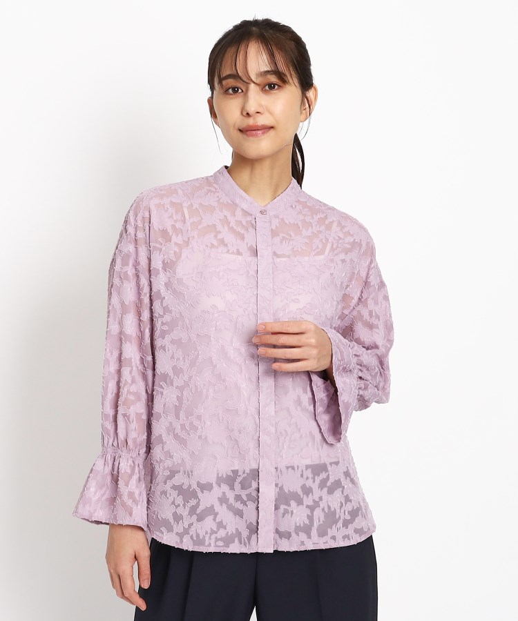 洗える】花柄ジャカードのブラウス(シャツ・ブラウス) | COUP 洗える】花柄ジャカードのブラウス(シャツ・ブラウス) | COUP