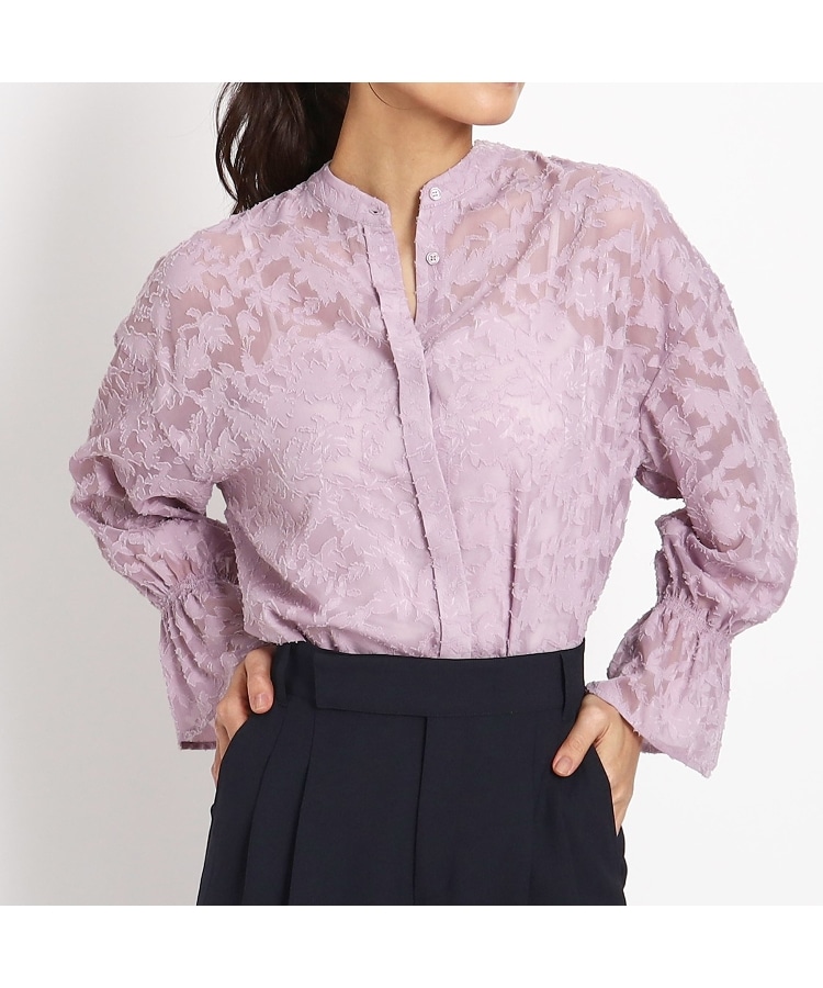 洗える】花柄ジャカードのブラウス(シャツ・ブラウス) | COUP 洗える】花柄ジャカードのブラウス(シャツ・ブラウス) | COUP