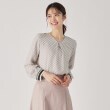 クードシャンス(COUP DE CHANCE)の【洗える／日本製／ボウタイ取外し可／一枚着／ジャケットイン／セットアップ可】一枚で様になる！ジオメ柄ボウタイブラウス9