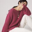クードシャンス(COUP DE CHANCE)の【洗える／日本製】Vネックプルオーバー ピンク(073)