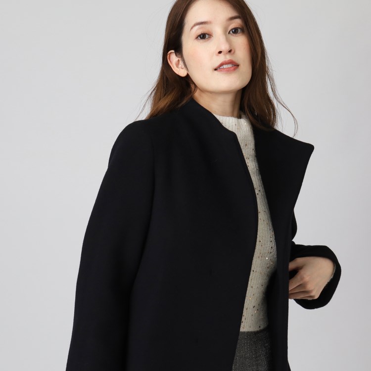 クードシャンス(COUP DE CHANCE)の【日本製／ショートコート】スカートにもパンツにも◎軽くて暖かいショートコート スタンドカラーコート