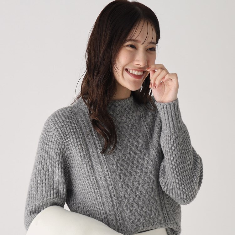 クードシャンス(COUP DE CHANCE)の【洗える／日本製】カジュアル過ぎない！大人のケーブルニットプルオーバー ニット/セーター