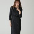クードシャンス(COUP DE CHANCE)の【日本製／美シルエット／伸縮性】スタイルアップ効果！ラメ入ジャカード素材が華やかなIラインワンピース9