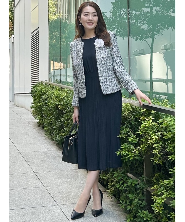 【日本製/セレモニー/ファンシーツィード】ハレの日からオフスタイルまで!上品に華やぐジャケット 【日本製/セレモニー/ファンシーツィード】ハレの日からオフスタイルまで!上品に華やぐジャケット