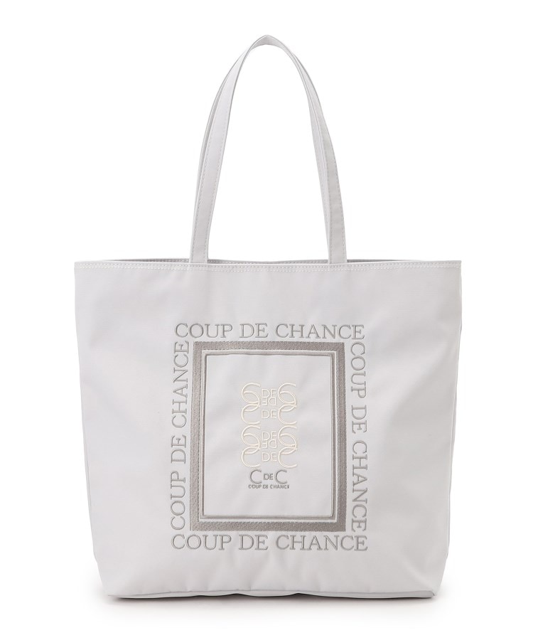クードシャンス(COUP DE CHANCE)の【通勤/A4サイズ収納可】ロゴ刺繍トート ライトグレー(011)