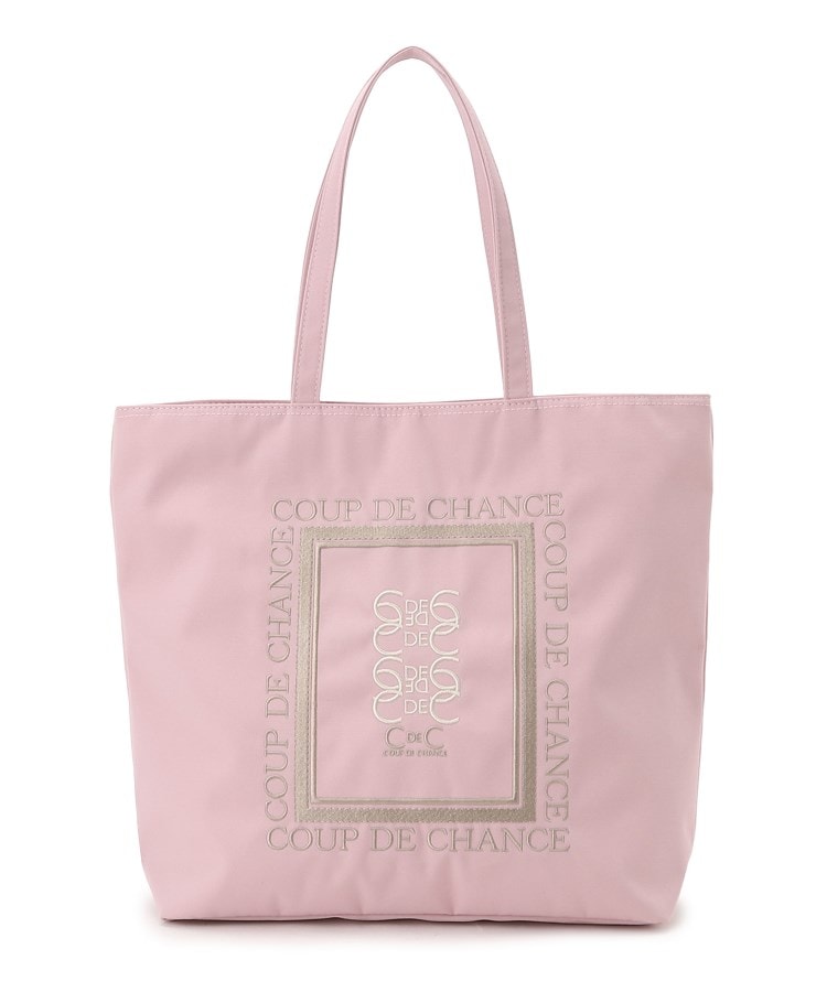 クードシャンス(COUP DE CHANCE)の【通勤/A4サイズ収納可】ロゴ刺繍トート ピンク(071)