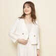 クードシャンス(COUP DE CHANCE)の【洗える】麻風ショートジャケット オフホワイト(003)