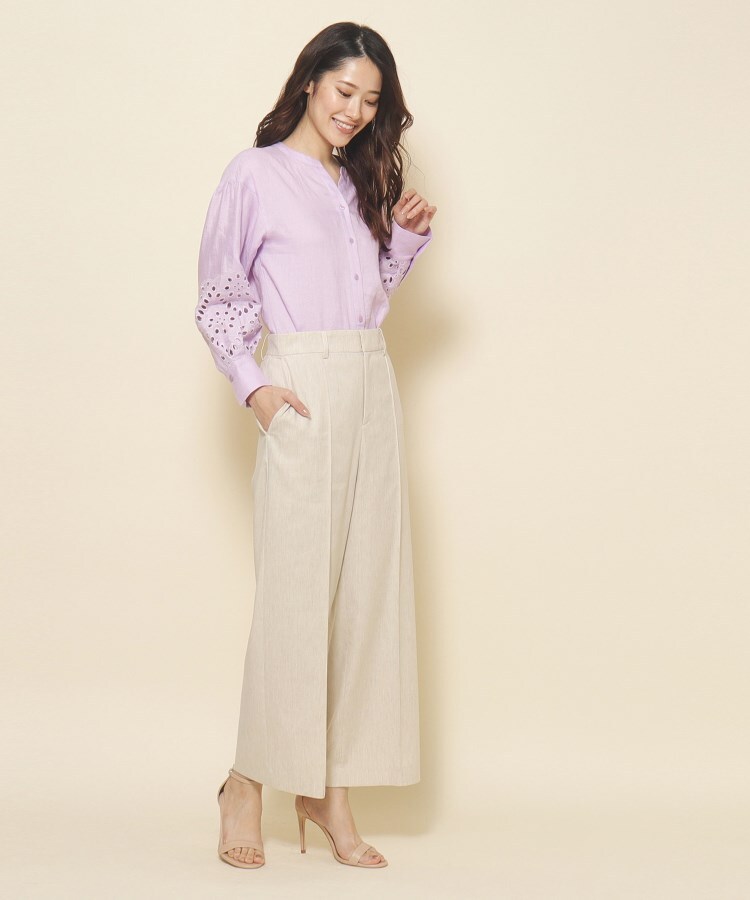 クードシャンス(COUP DE CHANCE)の【洗える】麻混ストレートワイドパンツ22