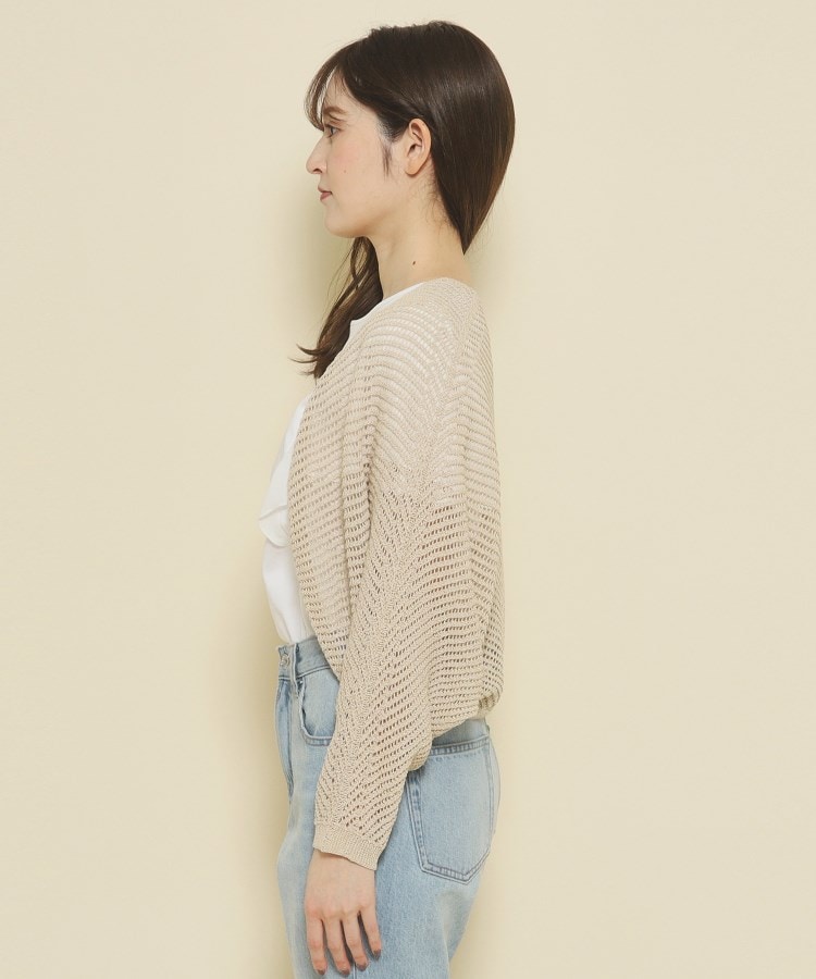 洗える/メッシュ編み/ショート丈羽織】さらりと羽織れる 女性 洗える/メッシュ編み/ショート丈羽織】さらりと羽織れる 女性