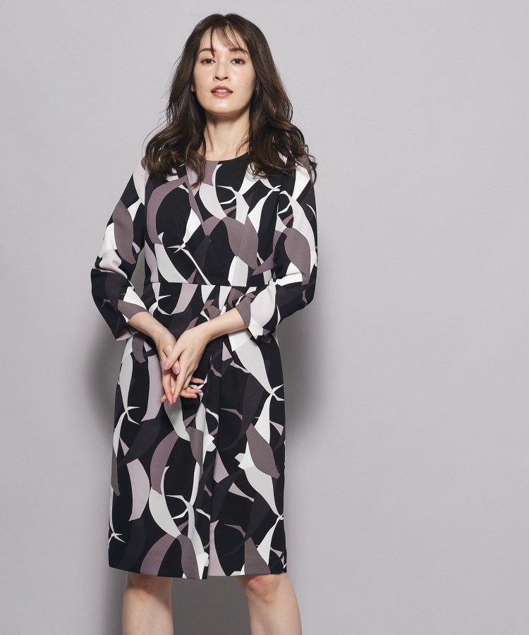 第一ネット PARIS VOGUE pattern 青マキシ丈 幾何学模様 第一ネット PARIS VOGUE pattern 青マキシ丈 幾何学模様