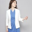 クードシャンス(COUP DE CHANCE)の【洗える/日本製】麻調テーラードジャケット ホワイト(001)