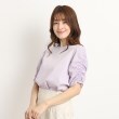 クードシャンス(COUP DE CHANCE)の【洗える／日本製／袖ギャザー／異素材ミックス】一枚でサマになる、袖デザインプルオーバージャージ ラベンダー(080)