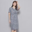 クードシャンス(COUP DE CHANCE)の【洗える／日本製／一枚着／ジャケットイン】快適な着心地！細見えカシュクール風ワンピース ネイビー(194)