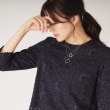 クードシャンス(COUP DE CHANCE)の【洗える】レースブラウス ネイビー(094)