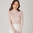 クードシャンス(COUP DE CHANCE)の【洗える】レースニットトップス ライトピンク(070)