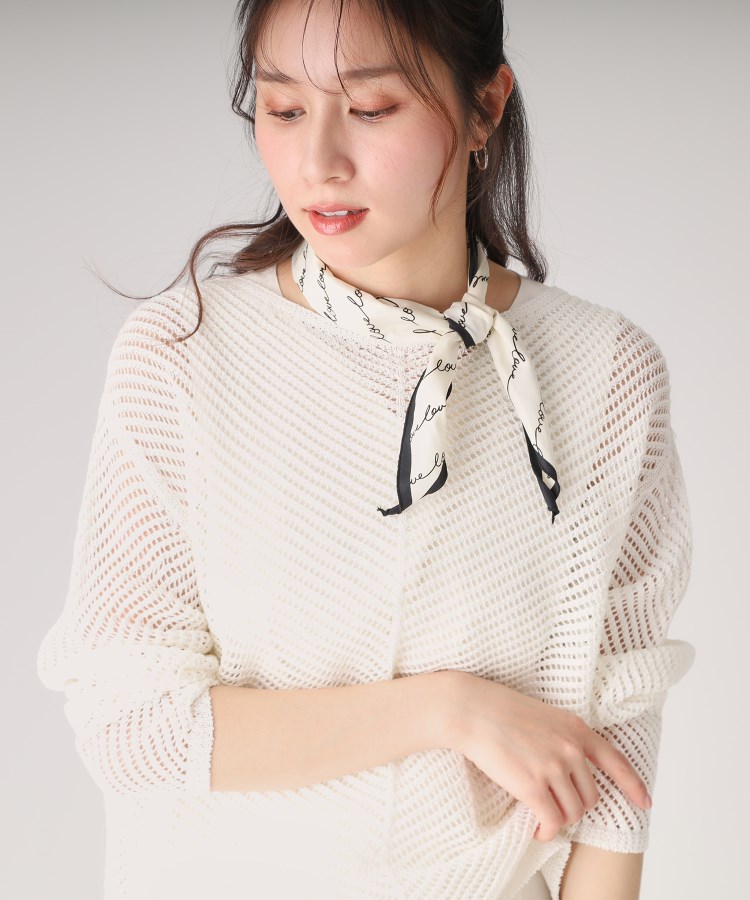 クードシャンス(COUP DE CHANCE)の【洗える／日本製／和紙の清涼感】メッシュ編みニットプルオーバー2