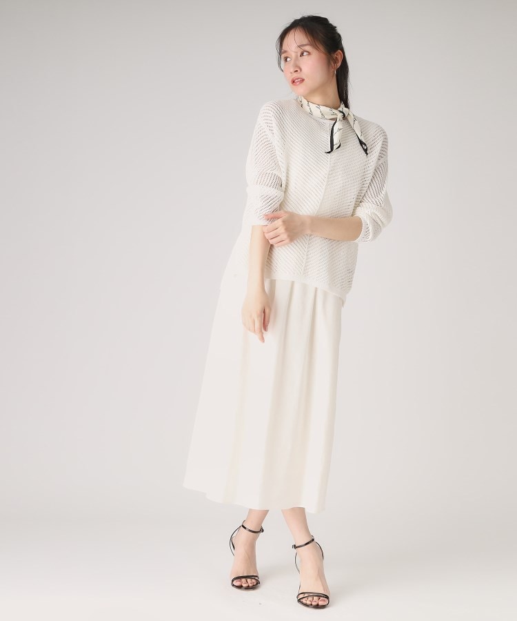 クードシャンス(COUP DE CHANCE)の【洗える／日本製／和紙の清涼感】メッシュ編みニットプルオーバー3