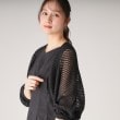 クードシャンス(COUP DE CHANCE)の【洗える／日本製／和紙の清涼感】ショート丈ニットボレロ ブラック(019)