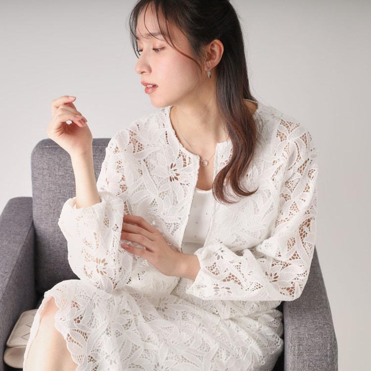 クードシャンス(COUP DE CHANCE)の【レース／セットアップ可】華やかレースブルゾン ブルゾン/ジャンバー