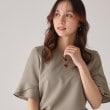 クードシャンス(COUP DE CHANCE)の【洗える／日本製／清涼感／セットアップ可】袖デザインブラウス モカブラウン(042)