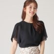 クードシャンス(COUP DE CHANCE)の【洗える／日本製】チューリップ袖ブラウス ブラック(019)