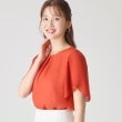 クードシャンス(COUP DE CHANCE)の【洗える／日本製】チューリップ袖ブラウス オレンジ(067)