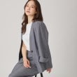クードシャンス(COUP DE CHANCE)の【洗える／日本製／裏地なし】綿麻混ノーカラージャケット ブルー(092)