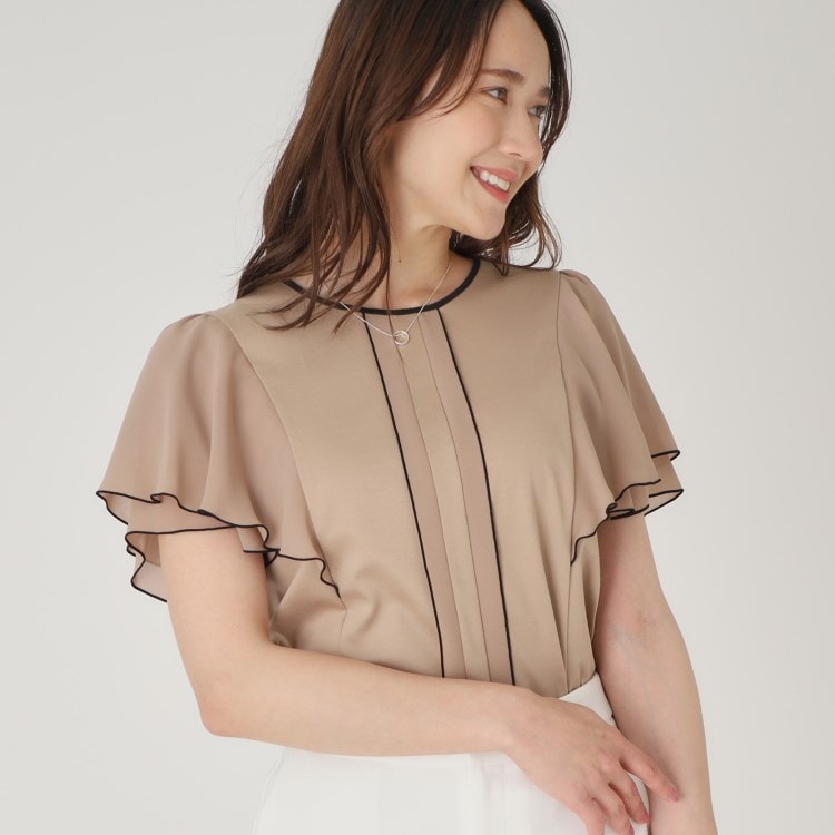 クードシャンス(COUP DE CHANCE)の【洗える／日本製】異素材組合せのジャージプルオーバー カットソー
