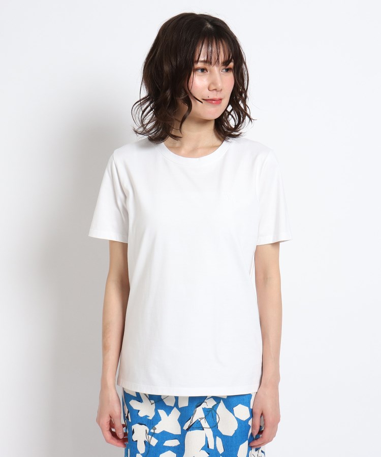 クードシャンス(COUP DE CHANCE)の【洗える/日本製】刺繍ロゴTシャツ1