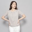 クードシャンス(COUP DE CHANCE)の【洗える／日本製／ラメ入り】上品ラウンドネックプルオーバー モカブラウン(042)