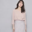クードシャンス(COUP DE CHANCE)の【洗える／日本製】ドレープブラウス ピンク(071)