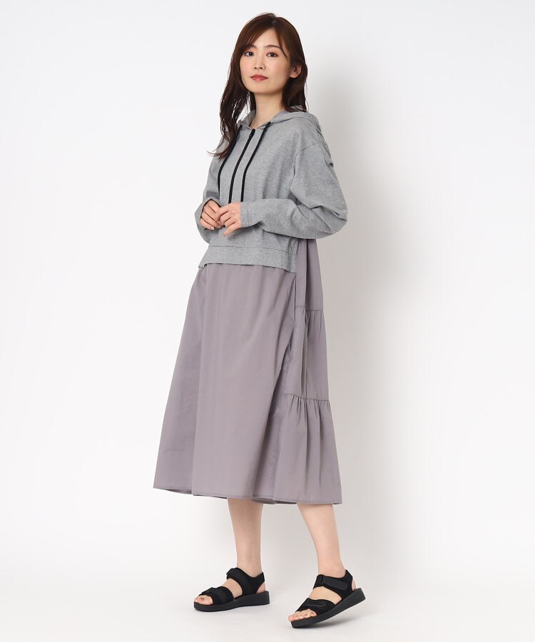 ベルスクローゼット(bellus closet)の【洗える】布帛ドッキングワンピース22