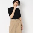 ベルスクローゼット(bellus closet)の【洗える】メロー切替半袖シアープルオーバージャージ ブラック(019)