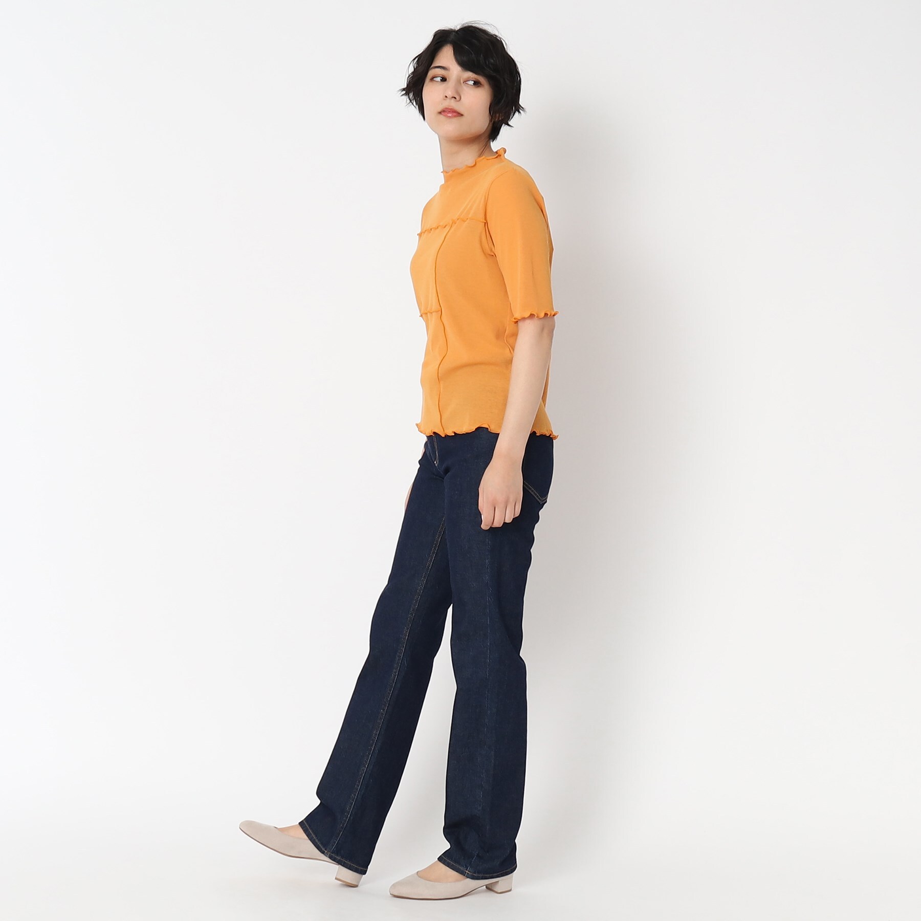 ベルスクローゼット(bellus closet)の【洗える】メロー切替半袖シアープルオーバージャージ21