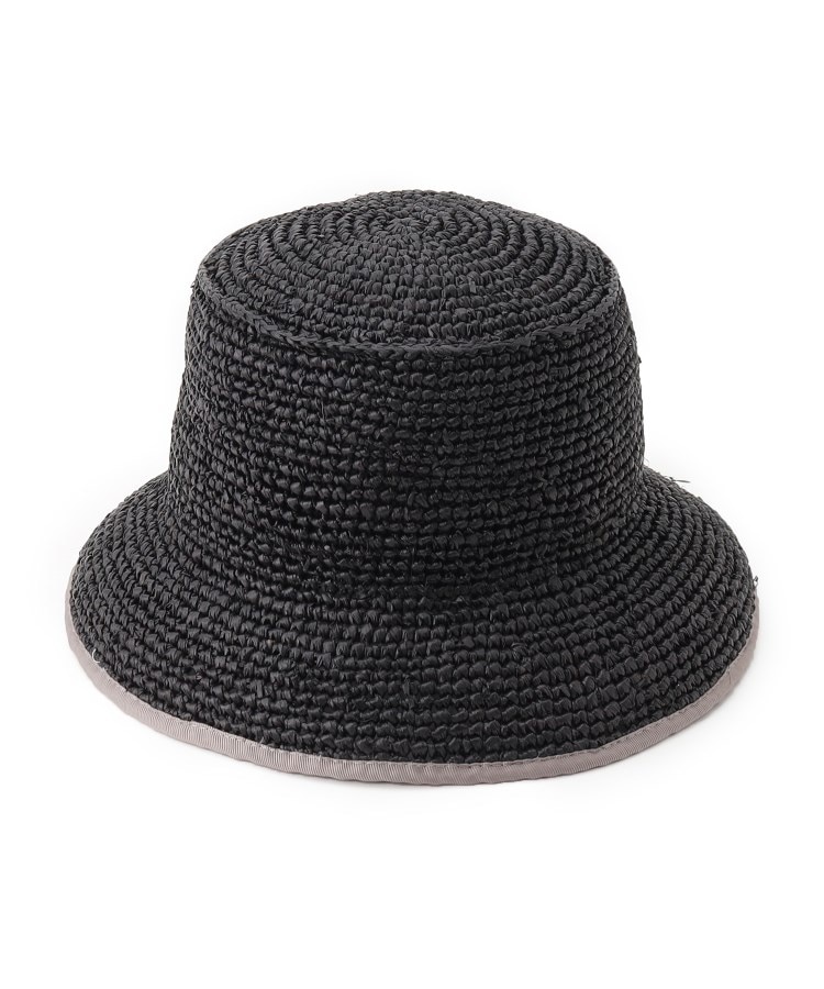 レイドローク(Reidroc)のラフィアカンカン帽 ブラック(019)