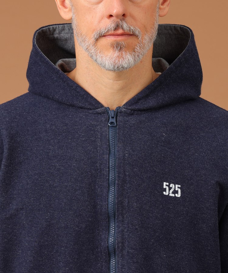 【Sサイズ~】デニム調ジャージ525ジップパーカー
