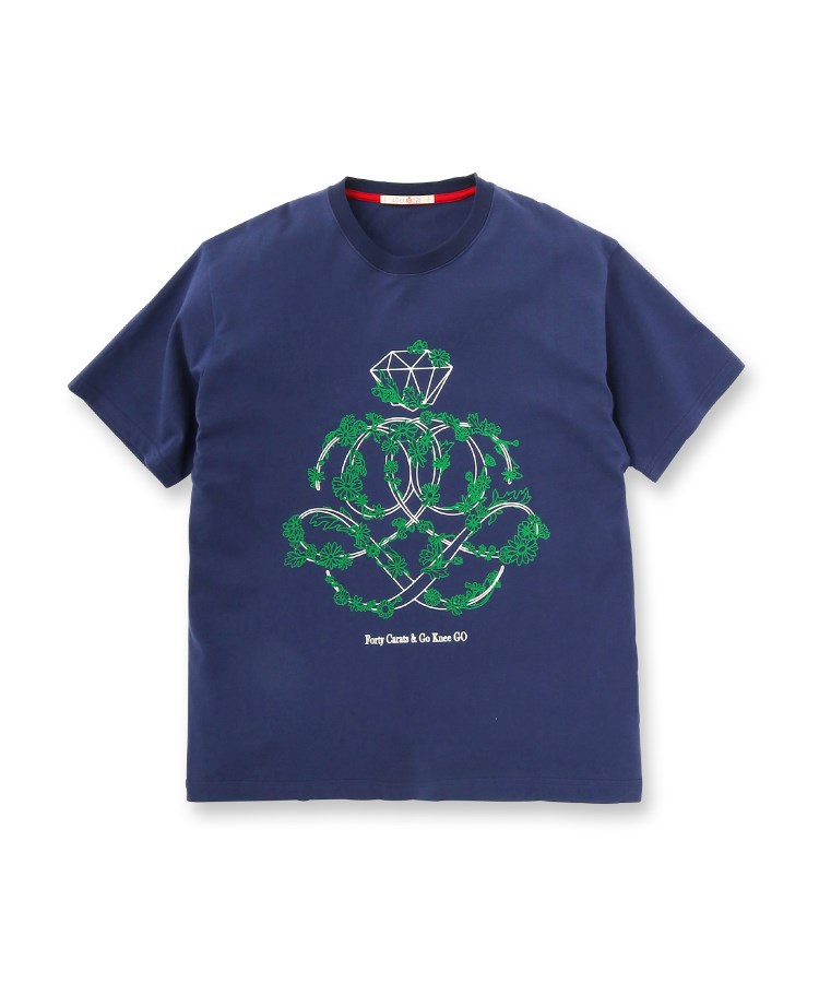 フォーティーカラッツアンドゴーニーゴ(40CARATS&525)のフラワーアンドマーク 半袖Tシャツ1