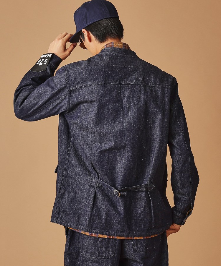 525DENIMノーカラー カバーオール(ブルゾン/ジャンバー 525DENIMノーカラー カバーオール(ブルゾン/ジャンバー