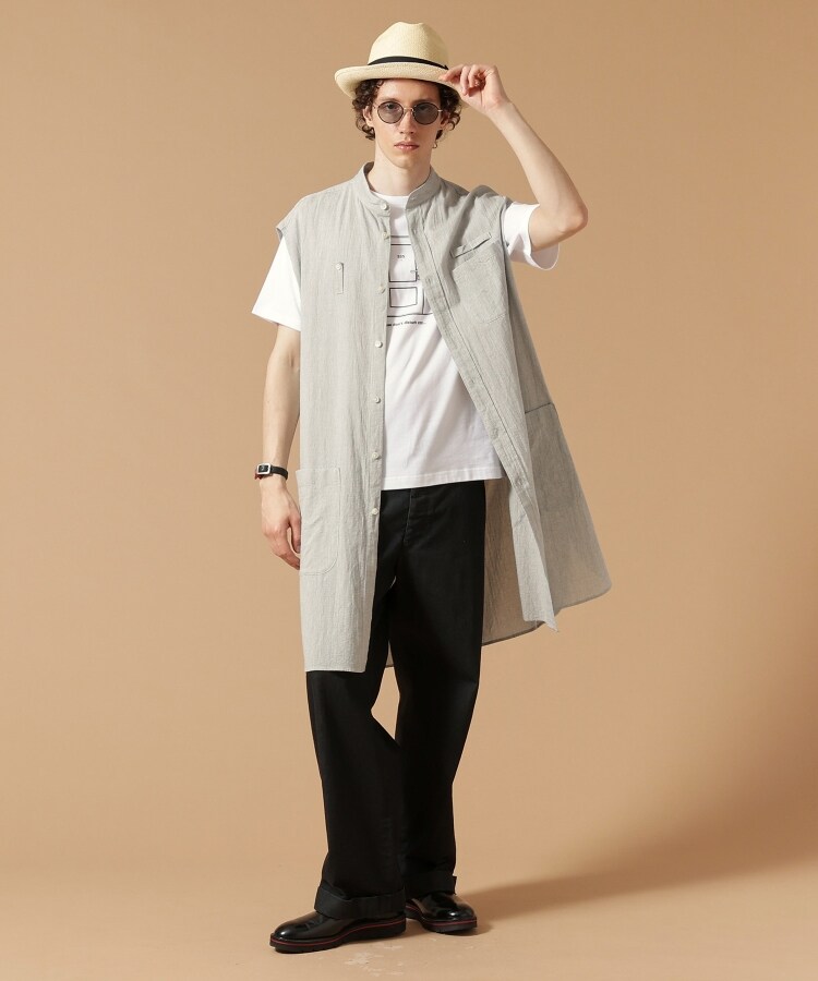 フォーティーカラッツアンドゴーニーゴ(40CARATS&525)の【Made in JAPAN】ノースリーブ ロングシャツ21