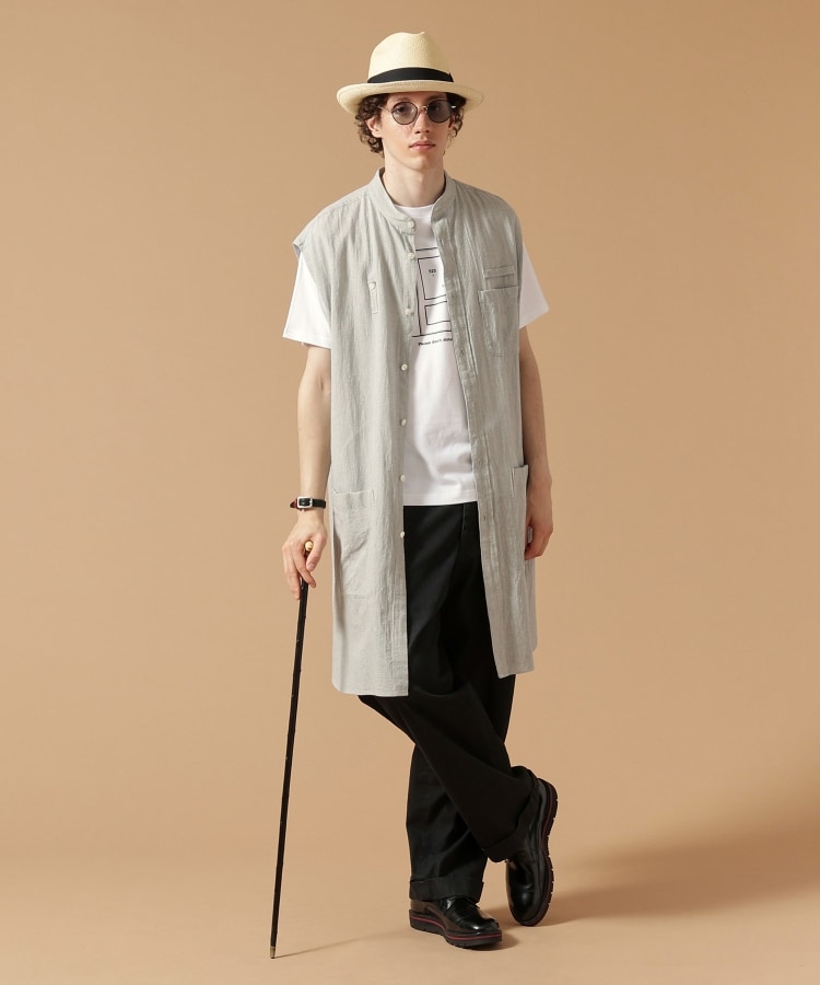 フォーティーカラッツアンドゴーニーゴ(40CARATS&525)の【Made in JAPAN】ノースリーブ ロングシャツ23