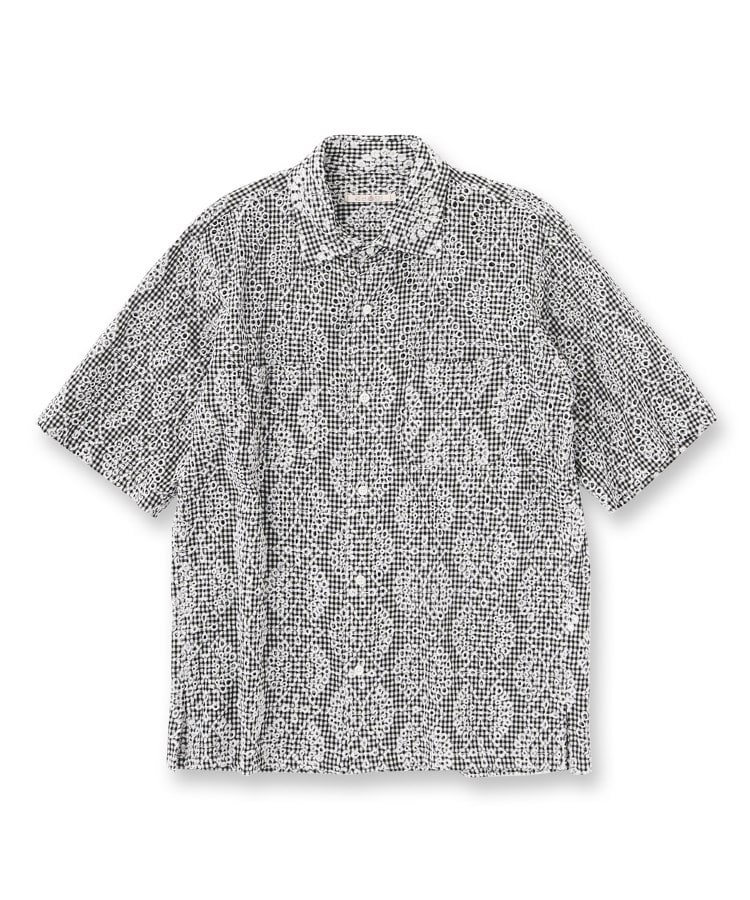 フォーティーカラッツアンドゴーニーゴ(40CARATS&525)の【Made in JAPAN】エンブロイダリーギンガム　半袖シャツ1