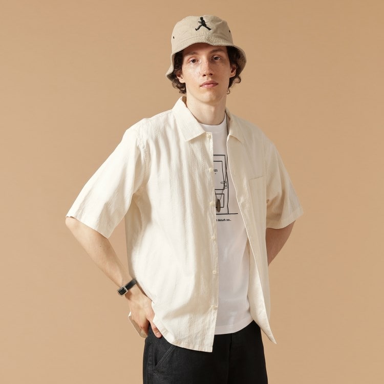 フォーティーカラッツアンドゴーニーゴ(40CARATS&525)の【Made in JAPAN】カラミクロス 半袖シャツ カジュアルシャツ