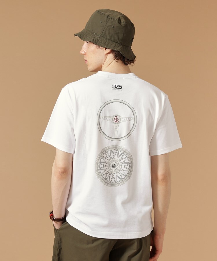 フォーティーカラッツアンドゴーニーゴ(40CARATS&525)の【Sサイズ～】TOURING COUPE 525 ポケTシャツ ホワイト(001)